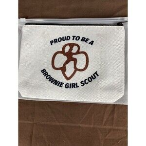 Brownie Girl Scout Cosmetic Bag Girl Scout Troop Zipper Pouch Scout
